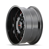 Mayhem 8110 Tripwire 20x9 / 6x139.7 BP / 18mm Offset / 106mm Hub Black w/ Prism Red Wheel - 8110-2983BTR18