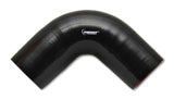 Vibrant 4 Ply Reinforced Silicone Elbow Connector - 5in ID x 4in Leg 90 Deg Elbow (BLACK) - 2859