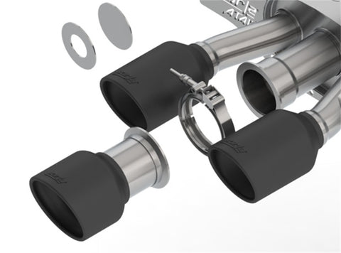 Borla 17-18 Honda Civic Type-R FK8 ATAK Cat-Back Exhaust w/ Ceramic Black Tips - 140738CB