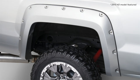 Bushwacker 14-18 GMC Sierra 1500 Pocket Style Flares 2pc 69.3/78.8/97.8in Bed - Black - 40122-02