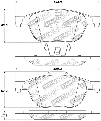 StopTech Performance 04-09 Mazda 3 Front Brake Pads - 309.10440