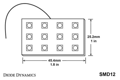 Diode Dynamics LED Board SMD12 - Red (Pair) - DD0149P