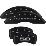 MGP Rear set 2 Caliper Covers Engraved Rear 2015/Bar & Pony Black finish silver ch - 10203RMB2BK