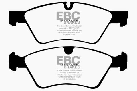 EBC 05-06 Mercedes-Benz G55 AMG 5.4 Supercharged Greenstuff Front Brake Pads - DP61592
