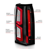 ANZO 2015-2020 Chevrolet Tahoe LED Tail Lights w/ Light Bar Black Housing Clear Lens - 311374