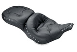 Mustang 97-07 Harley Electra Glide, Rd Glide Wide Touring Regal 1PC Seat w/Studs - Black - 75570