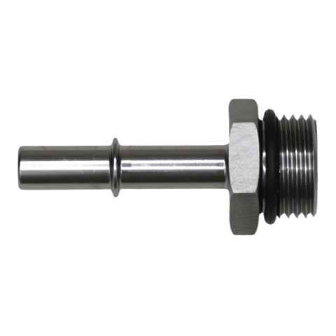 DeatschWerks 10AN ORB Male to 3/8in Male EFI Quick Connect Adapter - Anodized DW Titanium - 6-02-0125