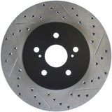 StopTech 04 Lexus RX330 SportStop Slotted & Drilled Left Rear Rotor - 127.44130L