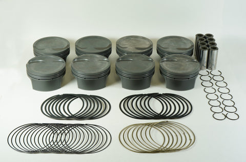 Mahle MS Piston Set GM LS 363ci 3.800in Bore 4in Stroke 6.125in Rod .927 Pin -16cc 9.3 CR Set of 8 - 930219600