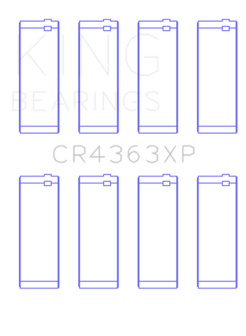 King 00-06 Chevrolet 2.2L DOHC Ecotec Connecting Rod Bearings (Set of 4) - CR4363XP