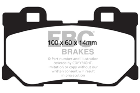 EBC 2013+ Infiniti Q50 Hybrid 3.5L Hybrid Sport Ultimax2 Rear Brake Pads - UD1347
