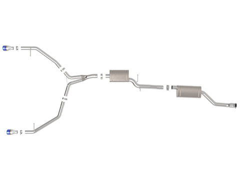 aFe MACH Force-Xp 13-16 Audi Allroad L4 SS Cat-Back Exhaust w/ Blue Flame Tips - 49-36438-L