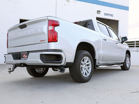aFe 23-24 GM Trucks L6 Large Bore-HD 3 IN 409 Stainless Steel DPF-Back Exhaust System w/Polished Tip - 49-44144-P