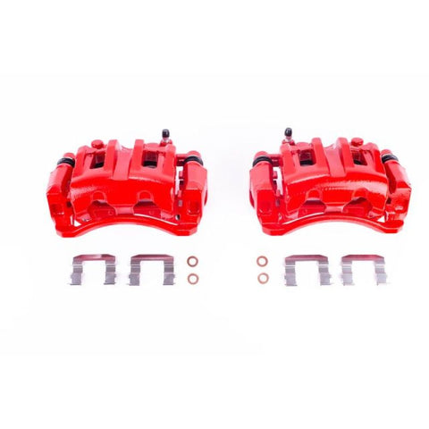 Power Stop 07-12 Hyundai Veracruz Front Red Calipers w/Brackets - Pair - S3344