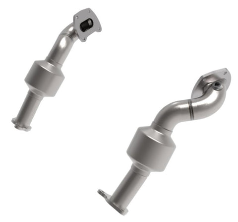 aFe Twisted Steel Down Pipe 409SS w/ Cat 16-17 Toyota Tacoma V6-3.5L - 48-46012-HC