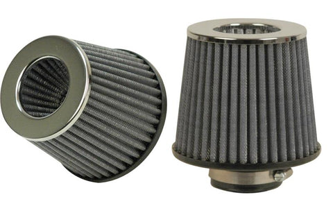 Vibrant Open Funnel Perf Air Filter (5in Cone O.D. x 5in Tall x 2.5in inlet I.D.) Chrome Filter Cap - 1921C