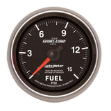 Autometer Sport-Comp II 2-5/8in Mechanical 15PSI Fuel Pressure Gauge - 7611