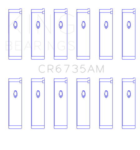 King Mitsubishi 6G74 3000GT/Dodge Stealth (Size 0.25) Performance Rod Bearing Set - CR6735AM0.25