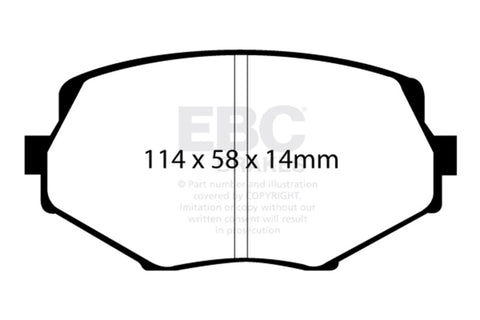 EBC 94-01 Mazda Miata MX5 1.8 Redstuff Front Brake Pads - DP31002C