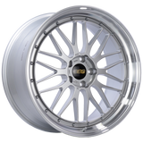 BBS LM 21x10 5x120 ET38 Diamond Silver Center Diamond Cut Lip Wheel -82mm PFS/Clip Required - LM261DSPK