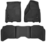 Husky Liners 09-18 Dodge Ram 1500 Crew Cab X-Act Contour Front & Second Seat Floor Liners - Black - 53608