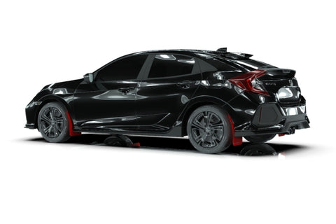 Rally Armor 17-21 Honda Civic Sport & Touring (Hatch) Red UR Mud Flap w/ Black Logo - MF51-UR-RD/BLK