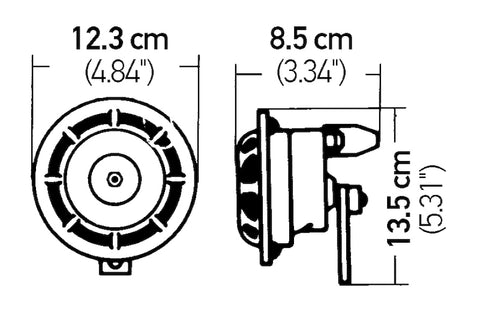 Hella Supertone Horn Set 24V 84w Black - 003399101
