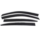 AVS 03-07 Honda Accord Ventvisor Low Profile Deflectors 4pc - Smoke w/Chrome Trim - 794010