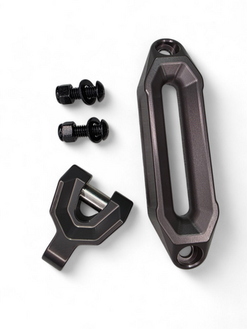 Elektric Offroad Winch Hawse Fairlead And Hook Combo Anodized Gun Metal - WFL110004