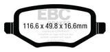 EBC 12+ Chrysler Town & Country 3.6 Greenstuff Rear Brake Pads - DP63020