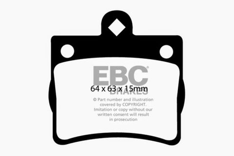 EBC 95-97 Mercedes-Benz C220 (W202) 2.2 (Single Pin Rear) Redstuff Rear Brake Pads - DP31135C