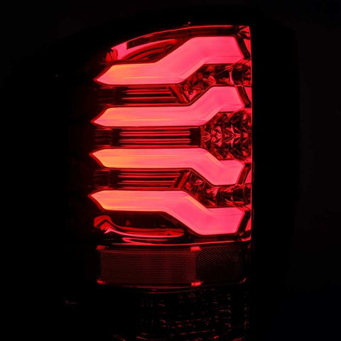 AlphaRex 14-18 Chevrolet Silverado 1500 PRO-Series LED Tail Lights Red Smoke - 620020