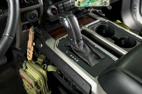DV8 Offroad 15-20 Ford F150 / 17-21 Ford F250/F350 Center Console Molle Panels & Device Mount - CCFF-01