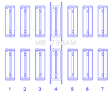 King BMW M20B20-23-25-27 / M50B25 / M52B20-25-28 (Size 0.25) Main Bearing Set - MB798AM0.25