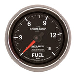 Autometer Sport-Comp II 2-5/8in Mechanical 15PSI Fuel Pressure Gauge - 7611