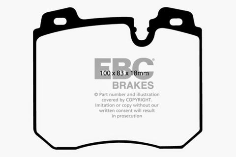 EBC 90-95 BMW 750iL 5.0 (E32) Yellowstuff Front Brake Pads - DP4886R