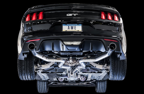 AWE Tuning S550 Mustang GT Cat-back Exhaust - Track Edition (Chrome Silver Tips) - 3020-32028