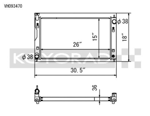 Koyo 17-22 Subaru Impreza 2.0L Non-Turbo / 18-22 Crosstrek 2.0/2.5L Non-Turbo Aluminum Radiator - VH093470