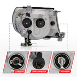 ANZO 2005-2011 Toyota Tacoma Projector Headlights w/ Halo Black - 121282