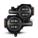 AlphaRex 21-23 Ford Bronco NOVA LED Proj Headlights Alpha-Black w/Activ Light/Seq Signal/DRL - 880259
