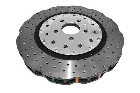 DBA 14-18 Audi RS7 (w/Iron Rotors) Front 5000 Series Cross Drilled Rotor w/Silver Hat - 53002WSLVXD