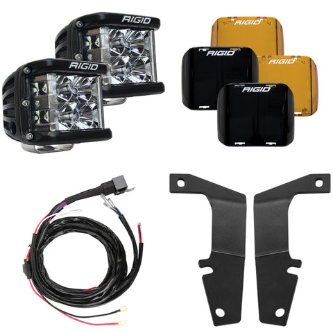 Rigid Industries 10-20 Toyota 4Runner A-Pillar Light Kit w/D-SS Flood - 46703