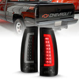 ANZO 1999-2000 Cadillac Escalade LED Taillights Black Housing Smoke Lens Pair - 311345