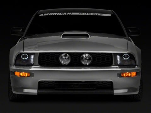 Raxiom 05-09 Ford Mustang Excluding GT500 LED Halo Projector Headlights- Blk Housing (Clear Lens) - 101683