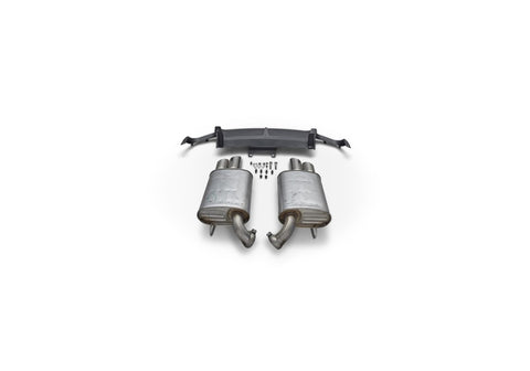 Ford Racing 2013-2014 Mustang GT Axle Back QUAD TIP Mufflers with Rear Lower VALENCE - M-5230-MSVTCD