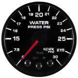 Autometer Spek-Pro - Nascar 2-1/16in Water Press 0- 30 psi Bfb - P550328-N1