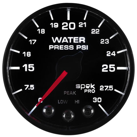Autometer Spek-Pro - Nascar 2-1/16in Water Press 0- 30 psi Bfb - P550328-N1