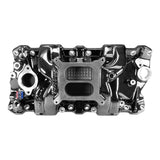 Edelbrock Chevy SB Performer RPM Intake Manifold - Black Plasma Finish - 7101-BP