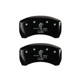 MGP Rear set 2 Caliper Covers Engraved Rear Snake Black finish silver ch - 10010RCNKBK