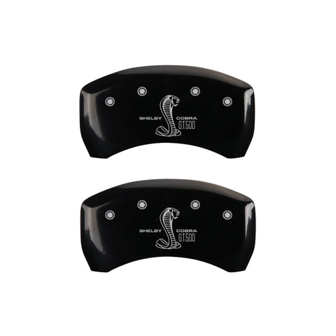 MGP Rear set 2 Caliper Covers Engraved Rear Snake Black finish silver ch - 10010RCNKBK